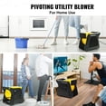 thumbnail image 3 of VEVOR 600 CFM 3-Speed Floor Blower Fan, Pivoting Utility Fan, Portable Air Mover Floor Carpet Dryer w/ Timer and Power Outlet for Home, 3 of 10
