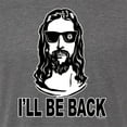 thumbnail image 5 of Wild Bobby Jesus: Ill Be Back Inspirational/Christian Men Premium Tri Blend Tee, Dark Heather, Medium, 5 of 5