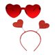 thumbnail image 5 of Conjunto de gafas con diadema y corazón, precioso disfraz de hada Cupido para escenario de cumpleaños. Rojo, 5 of 9