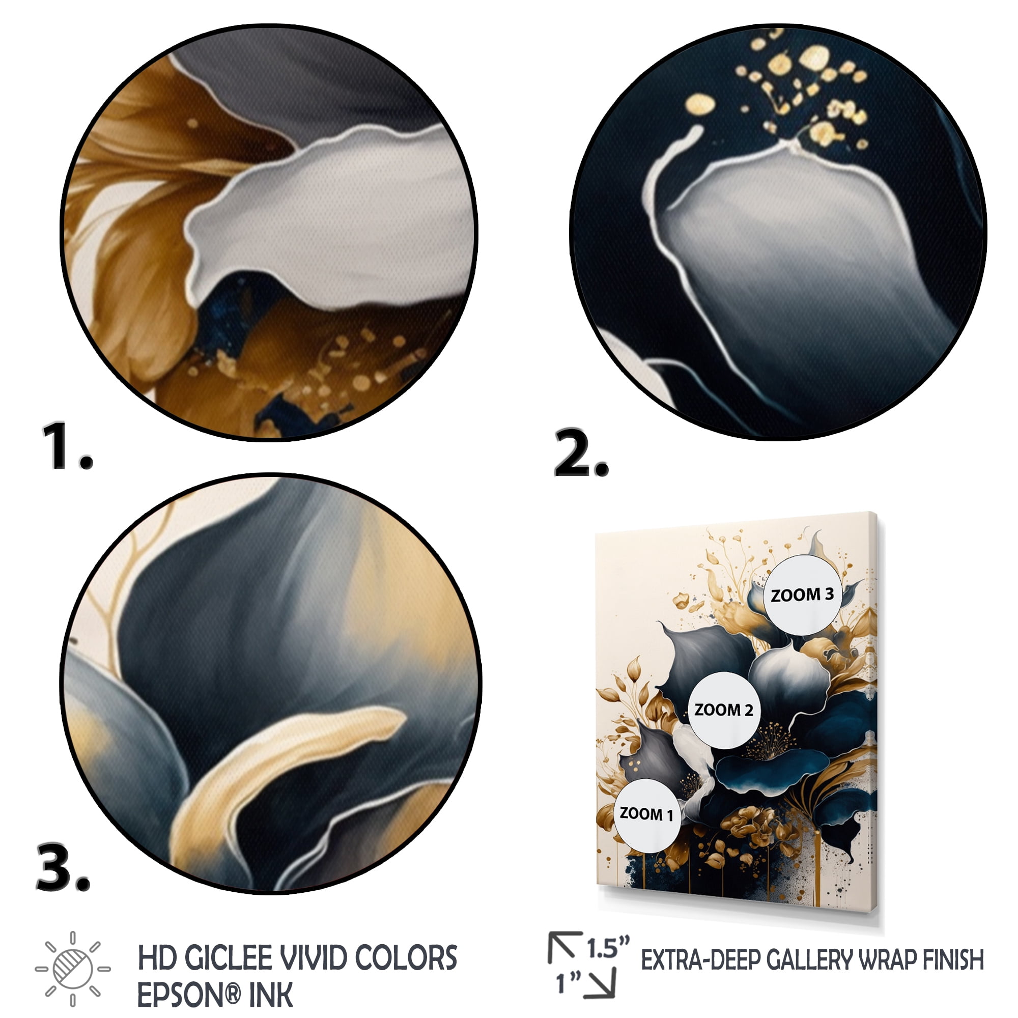 Designart Deep Blue Calla Lily Bouquet V Canvas Wall Art