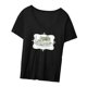thumbnail image 4 of Camiseta para mujer, camiseta para mujer, camiseta básica, ropa elegante para mujer, camisetas de manga corta, camisetas de verano para caminar, ir de compras en la oficina Negro, 4 of 10