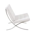 thumbnail image 4 of Pavilion Leather & Stainless Steel Barcelona Chair - Contract Grade, 4 of 7
