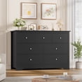 thumbnail image 7 of Homfa 7 Drawer Double Dresser, 47.2"W Contemporary Wood Chest of Drawer Storage Cabinet for Bedroom Living Room, Black, 7 of 7