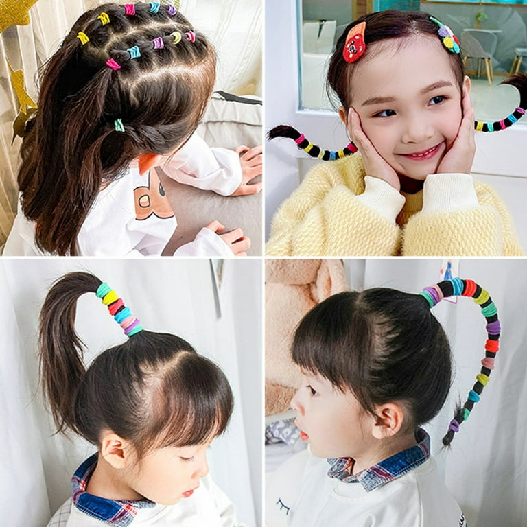 Funtopia Hair Rubber Bands, 2000 Pcs Small Elastic Hair Ties with Organizer Box Colorful Hair Ties for Girls, Mini Kids Hair Elastics Baby Hair Ties