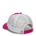 thumbnail image 2 of Outdoor Cap Fuchsia & White Ladies Baseball Cap – Low Profile Heavy-Wash Trucker Hat with Mesh Back, Adjustable, One Size, Blank Style, 2 of 7