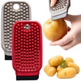 thumbnail image 5 of Vegetable Brush Potato Scrubber Brush Silicone Hard and Soft Side Multi Functional Cleaning Brushes for Fruit Cleaning Tough-Skinned, Durable Veggie Brush Carrot Potato Brush, 1Pc(Red,5.5x2.7"), 5 of 5