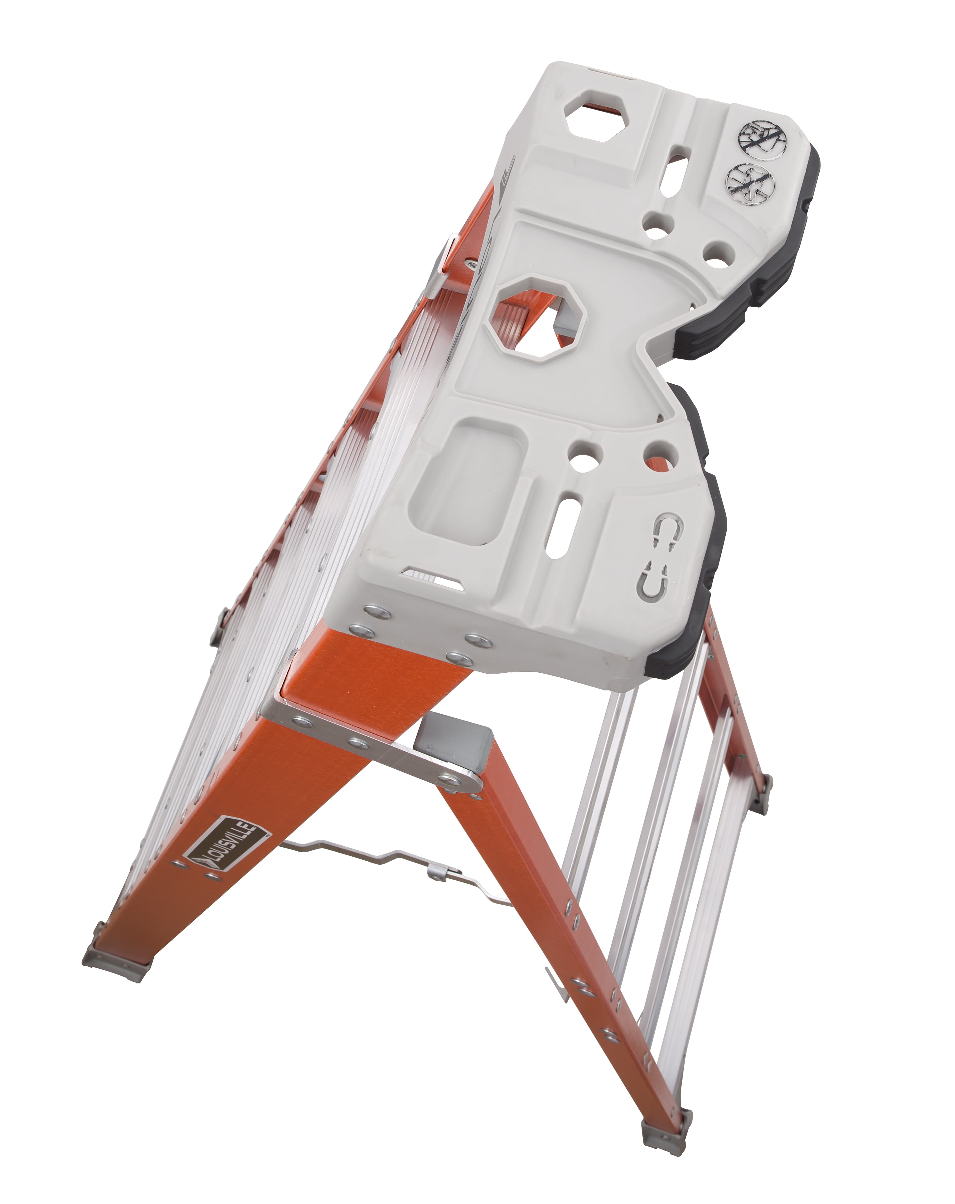 Louisville Ladder 12 ft. Fiberglass Cross Step Ladder with 300 lbs. Load  Capacity Type IA Duty Rating FXS1512 - The Home Depot