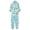 A-Light Blue13, variant on Big Boys Girls 2 Piece Rain Suit Fox Animal Print Hooded Jacket And Pant Set Reflective Strip Elastic Ankle Waterproof Rainwear