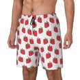 thumbnail image 1 of Balery Cartoon Strawberry Bañador para hombre, shorts de playa de secado rápido con entrepierna y forro de compresión-Small, 1 of 6