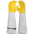 thumbnail image 1 of Guantes largos de jardinería para mujer a prueba de espinas, guante de jardín de cuero de vaca para poda de rosas para cactus, rosas y moras-L, 1 of 5