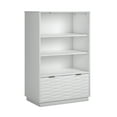 thumbnail image 3 of Sauder Morgan Main Contemporary Engineered Wood Bookcase with Drawer in White, 3 of 13