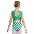thumbnail image 2 of Haitryli Girls Christmas Santa Elf Dress Up Sleeveless Sequined Gymnastics Ballet Dance Leotards Unitard Green 8, 2 of 7
