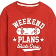 thumbnail image 3 of Instant Message - Skateboarding - Weekend Plans Skate Crew - Toddler & Youth Long Sleeve T-Shirt, 3 of 6
