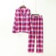 thumbnail image 1 of Conjuntos de pijamas de algodón cepillado para mujer, ropa de dormir de manga larga a cuadros, a la moda, de talla grande, 100%, 1 of 4