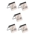 thumbnail image 3 of Wweixi Stainless Steel Table Top Tent Compliance Signs Modern and Eye-catching Silver Pattern 5Set, 3 of 6