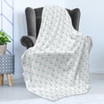 thumbnail image 4 of Golf Soft Flannel Fleece Blanket, Clubs Sticks Pattern Player Equipment Activity Recreation Stroke Play Graphic, Cozy Plush for Indoor and Outdoor Use, 70" x 90", Sky Blue and White, by Ambesonne, 4 of 5