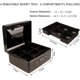 thumbnail image 1 of Caja pequeña para monedas con cerradura de combinación - Caja metálica duradera para monedas con bandeja de almacenamiento con cerradura, 15 × 12 × 8 cm (negro), 1 of 2