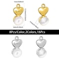 thumbnail image 2 of 16Pcs 2Colos Silicone Ear Nuts with Brass Findings Heart with Word Love Pattern Earring Lifters Backs for Jewelry Earings Platinum Golden Colorful DIY, 2 of 5