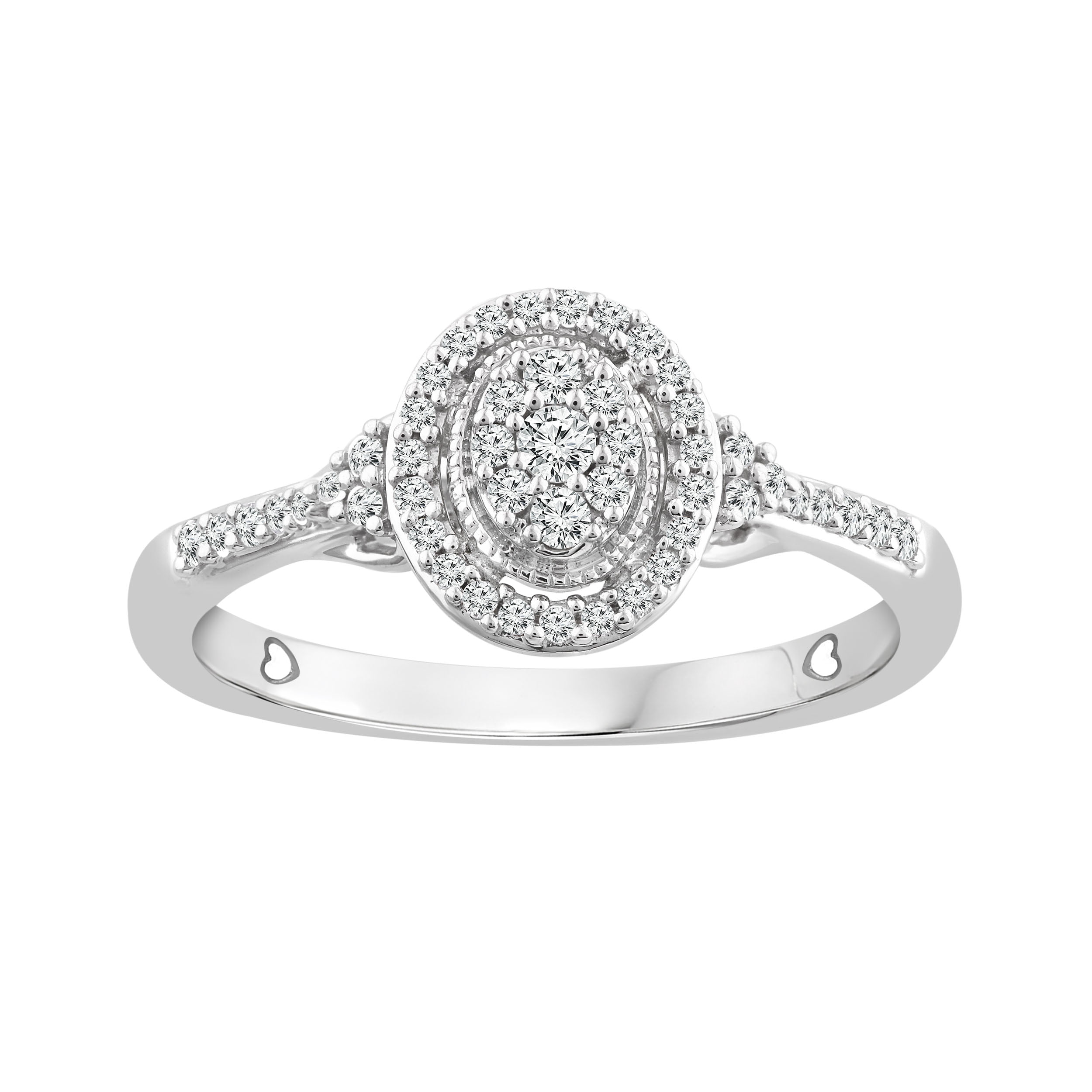Color Of Love 1/5 Cttw Diamond Promise Ring In 10KT White Gold (I3)
