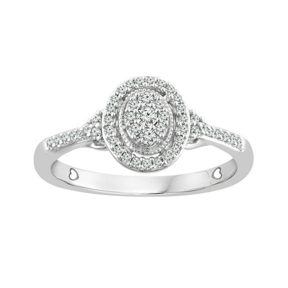 Color of Love 1/5 Carat T.W. Diamond Promise Ring in 10K White Gold (I-J,I3)