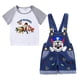 thumbnail image 3 of Conjunto de bebé PAW Patrol, ropa para niño, ropa deportiva informal para niños, camisetas para niños + pantalones cortos vaqueros con cinturón, conjunto de 2 uds, ropa infantil de dibujos animados, 3 of 5