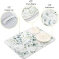 thumbnail image 3 of Stylish Eucalyptus Leaves Pattern Absorbent Dish Drying Mat Large Microfiber Kitchen Countertop Table Protector Multi-Purpose Counter Rack Sink Drainer Pad (16" x 18"), 3 of 5