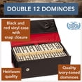 thumbnail image 2 of Set de dominó WE Games Double Twelve con 91 fichas de dominó en estuche, 2 of 9