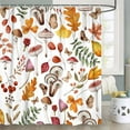 thumbnail image 5 of Fall Orange Yellow Misty Forest Shower Curtain，Fall Autumn Nature Foggy Tree Waterproof Fabric Shower Curtains for Bathroom Mountain Woodland Bath Curtain Decor,72x72IN, 5 of 7
