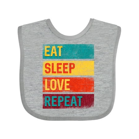

Inktastic Eat Sleep Love Repeat Gift Baby Boy or Baby Girl Bib