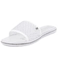 thumbnail image 1 of Sandalias Slide Juicy Couture Luxe Flats con diamantes de imitación blancos para mujer, 1 of 6