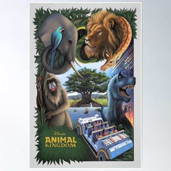 Animal Kingdom Poster Wall Art, Modern Wall Decor For Living Room Bedroom, 8x12 UNFRAMED