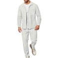 thumbnail image 4 of Mens Sweat Suits Set Tracksuit 2 Piece Outfits Full Zip Sports Jogging Suits Sets Athletic Running Sweatsuits with Zip Pockets Sports Outfits Sets, 4 of 5