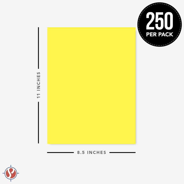 Lemon Yellow Bright Color Cardstock Paper, 65lb Cover, 8.5 x 11
