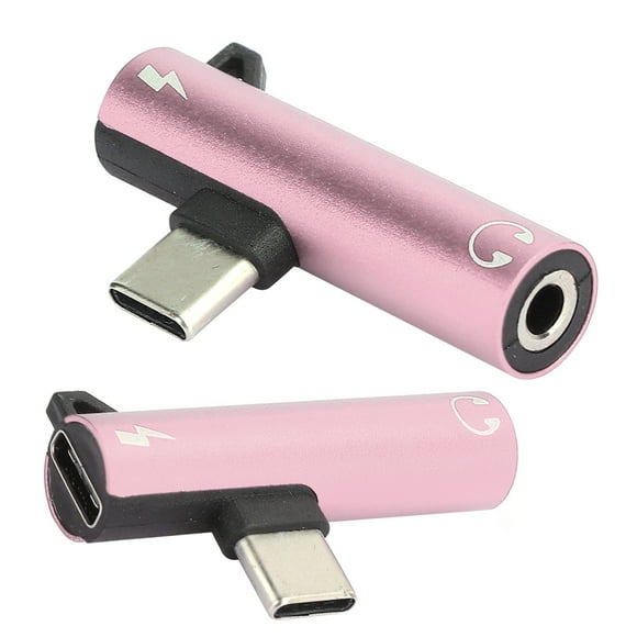 USB-C Femelle à Mâle 3,5 Mm Audio Jack 2pcs Adaptateurs 2-en-1 Connecteur pour LeEco pour Téléphone / Tablette / PC Argent, Noir, Doré, Rouge, Rose