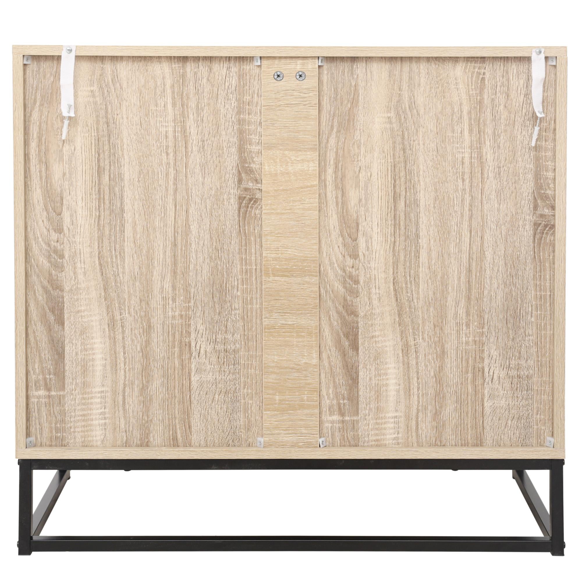 Spaco Accent Storage Cabinet, 2 Door Sideboard Cabinet with Adjustable Shelf, Cabinet for Living Room, Bedroom, Dining Room, Study, Natural Spaco Accent Storage Cabinet, 2 Door Sideboard Cabinet with Adjustable Shelf, Cabinet for Living Room, Bedroom, Dining Room, Study, Natural