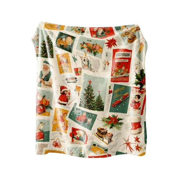 PEIBang 39x51 Inch Christmas Blanket,Soft Flannel Fleece Throw Blankets for Bed Living Room Couch,Holiday Winter Home Decor