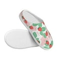 thumbnail image 3 of Fotbe Strawberry Pattern Women's Fuzzy Curly Fur Memory Foam Loafer Slippers Indoor Outdoor Slippers Winter Home Shoes-35/36, 3 of 7