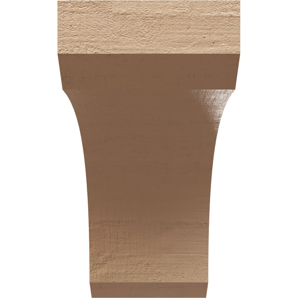 7"W x 21"D x 14"H Classic Legacy Rough Cedar Woodgrain TimberThane Corbel, Primed Tan