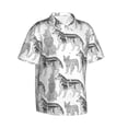 thumbnail image 5 of Wukai German Shepherd Dog Men's Hawaiian Shirt Short Sleeve Casual Button Down Summer Beach Aloha Shirt Tropical Print Holiday Party, 5 of 8