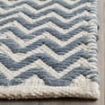 thumbnail image 3 of Safavieh Cotton Kilim Kilim Chevron Cotton Area Rug, Blue/Ivory, 5' x 8', 3 of 7