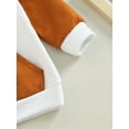 thumbnail image 6 of Franhais Baby Girls Boys Autumn Outfit Long Sleeve Patchwork Hoodie + Solid Color Drawstring Pants, 6 of 9