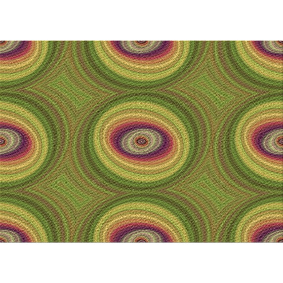 Ahgly Company Indoor Rectangle Patterned Pistachio Green Area Rugs, 6' x 9'