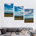 thumbnail image 4 of TIAOTIAOHOU Framed Canvas Wall Art Print On Canvas Scenic View of Lake Located in The Border of The Utah and Pictures Posters Artwork Ready to Hang Wall Decor 12''x16''X3 Panels, 4 of 4