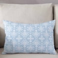 thumbnail image 3 of Blue Boho Floral Throw Pillow Cover 24 x 36 Inch Decorative Pillow Cover Ethnic Neutral Abstract Floral Texture Lumbar Pillowcase Seasonal Rectangle Cushion Case for Couch Sofa Bed Living Room, 3 of 7