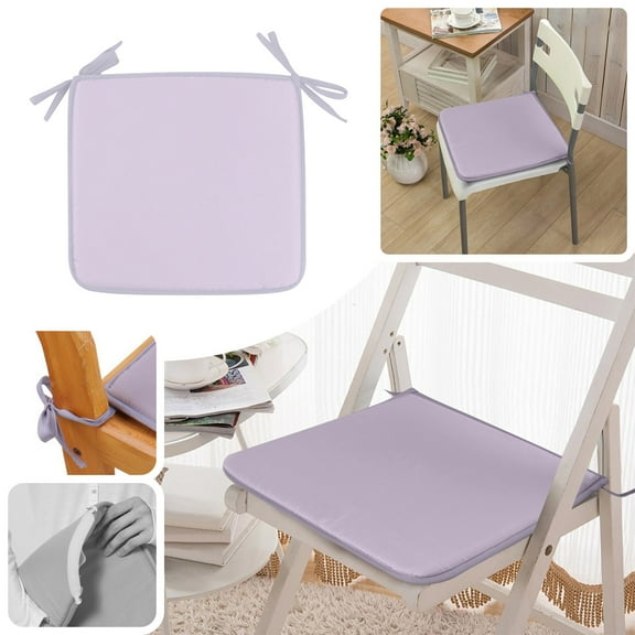 Clearance! Denhf Square Outdoor Chair Cushions, Thick Waterproof Seat Cushions with Ties, Sponge Filling Seat Cushions for Patio Garden Furniture, Bistro Chair Cushions, 15.7x15.7 Inch, Gray