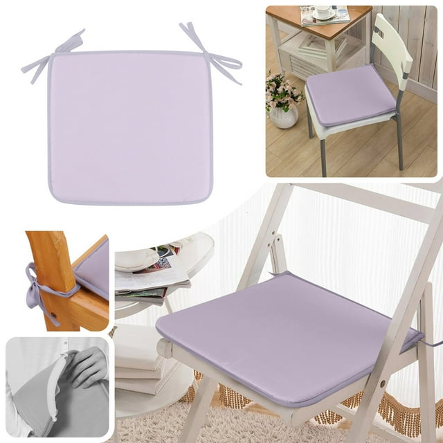 Cozival Non-Slip Seat Pad, Square Strap Outdoor Cushion - Weather-Resistant Garden/Patio Seat Pad for Chair & Stool - Machine Washable, Outdoor Seat Cushion, Grey