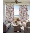 thumbnail image 6 of Red Retro Floral Blackout Curtains for Bedroom Living Room Darkening Curtains 54 Inch Long Farmhouse Watercolor Spring Flower Short Curtain for Small Window Treatment Grommet Drapes 52"x54"x2, 6 of 9