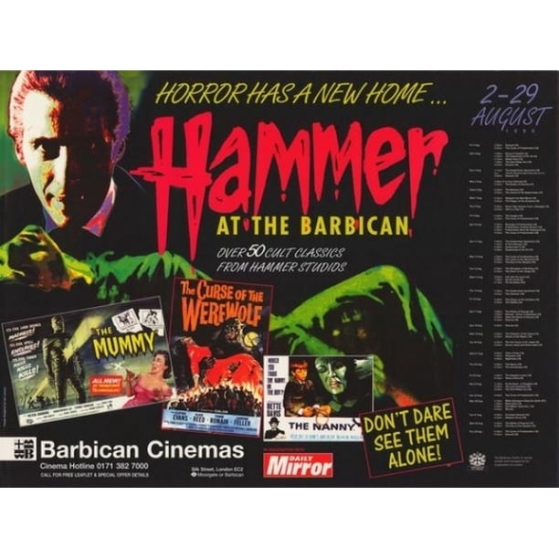 Hammer Film Productions Limited Movie Poster (11 x 17)