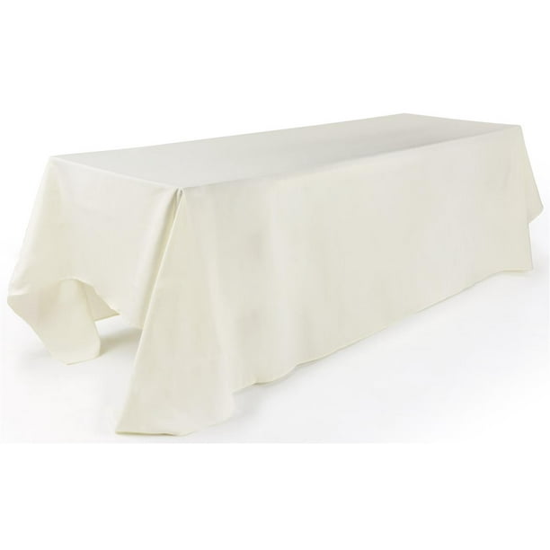Displays2go Rectangular Tablecloth for 8Foot Tables, 132" x 90