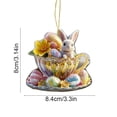 thumbnail image 3 of HYLLai Easter Acrylic Hanging Ornaments - Bunny and Egg Designs for Wall, Door, Gift, or Garden Decoration (A), 3 of 6